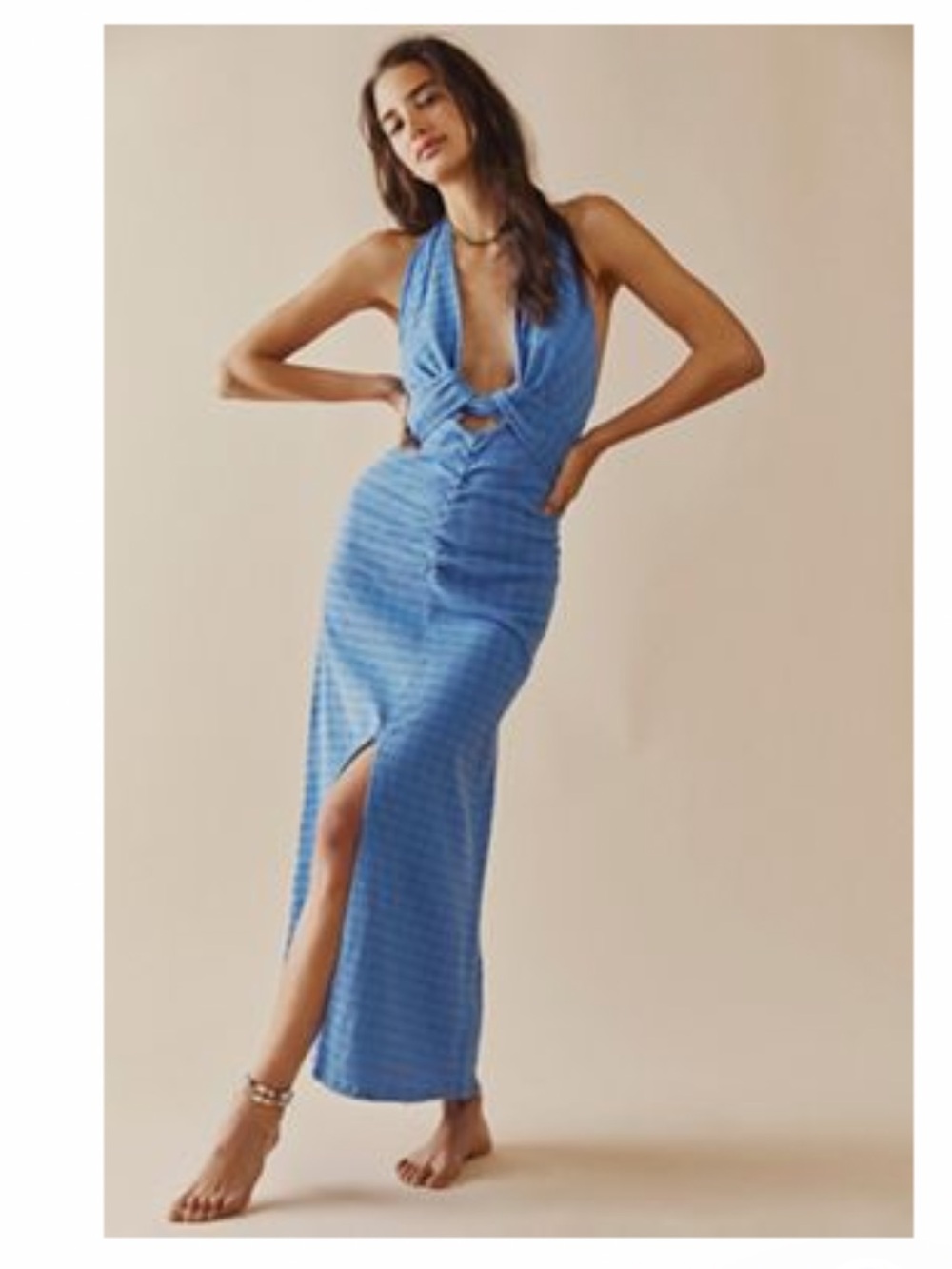 FREE PEOPLE | Nya Maxi Dress - Blue Arrow S